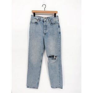 We the Free The Lasso Straight Leg Jeans Button Fly Light Wash Size 29